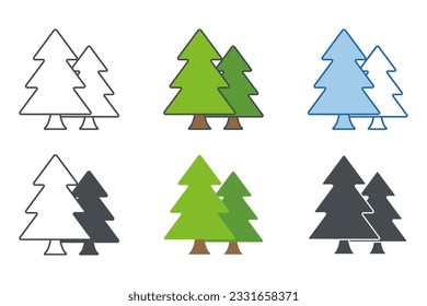 pine tree Icon symbol template for graphic and web design collection logo vector illustration