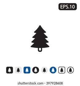 Pine tree icon. Vector eps 10.