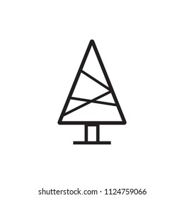 Pine tree icon vector illustration.
