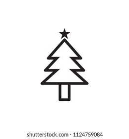 Pine tree icon vector illustration.