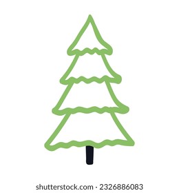 Pine tree, icon vector illustration, design graphic flat style.