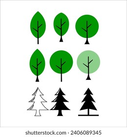 Pine tree icon vector illustration 