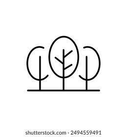 Ilustración vectorial de iconos de árboles de pino, siluetas de bosque de conjunto de colecciones de árboles de pino, silueta de iconos de árboles, conjunto de iconos de árboles de pino, iconos de bosque
