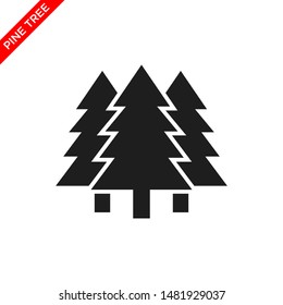 pine tree icon vector logo template, forest icon, christmas vector icon 