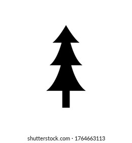 Pine tree icon vector on white background