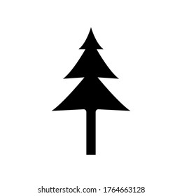 Pine tree icon vector on white background