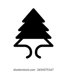Pine Tree Icon Vector Symbol Design Illustration