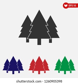 Pine tree icon vector.Christmas tree 