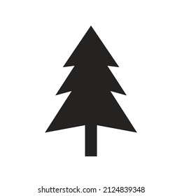 Ilustración de pinos, colina, verde, natural. icono de glifo, sólido