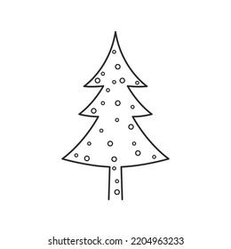 Pine tree illustration vector flat design template