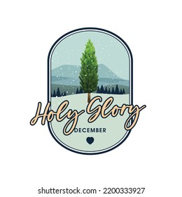 pine tree illustration vector image for logo 