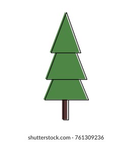 pine tree isolated icon