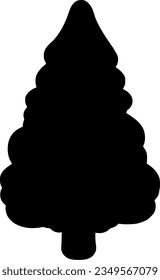 pine tree isolated vector silhouette icon