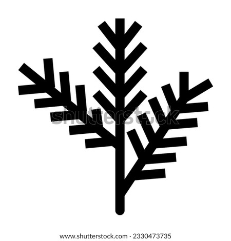 A pine tree leaves icon featuring a cluster of needle-like leaves arranged in a triangular shape, representing a coniferous tree and evoking a sense of forests and evergreen beauty.