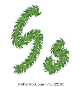 Pine Tree Letter S