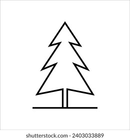 Pine tree line icon vector illustration