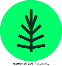 Pine Tree Lineart Logo simple icon line flat