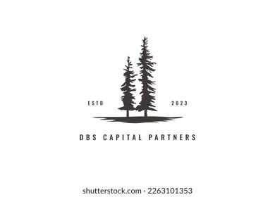 Pine tree logo design for business company