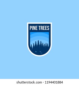 Pine Tree Logo Design. Pine Forest Logo Template
