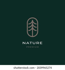 Pine tree logo design inspiration vector template