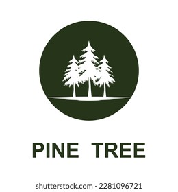 Inspiración en el diseño del logotipo del árbol pino