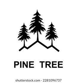 Inspiración en el diseño del logotipo del árbol pino