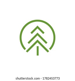 pine tree logo design modern