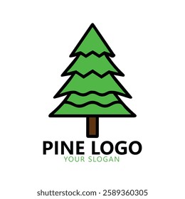 Pine Tree Logo Design – Nature, Eco-Friendly, Forest Branding