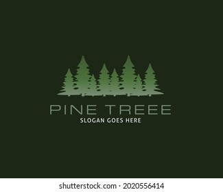 Pine Tree Logo Design Template