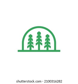 Pine Tree Logo Design Template. Vector Illustration.