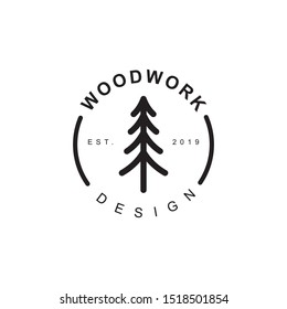 Pine tree logo design template.Abstract tree icon