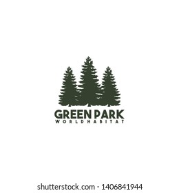 Pine tree logo design vector template