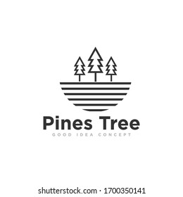 Pine Tree Logo Design Vector