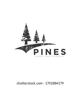 Pine Tree Logo Design Vector