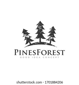 Pine Tree Logo Design Vector