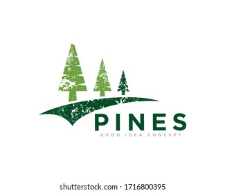 Pine Tree Logo Design Vector