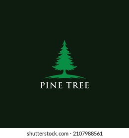 Pine tree logo design in vector
