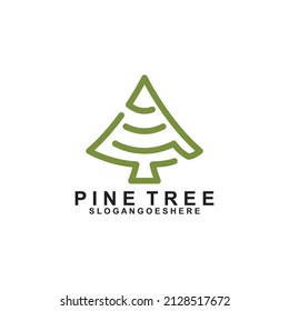 Pine Tree Logo Design Vector, Emblem, Design Concept, Creative Symbol, Icon