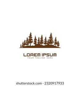 pine tree logo design vector icon template