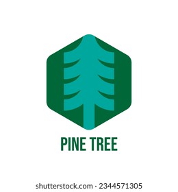 Pine tree logo design vector