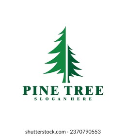 Pine Tree logo design vector. Creative Pine logo concepts template