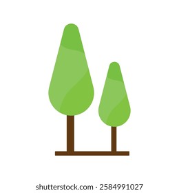 Pine tree logo icon illustration flat
