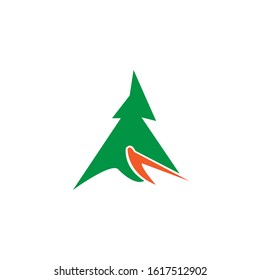 pine tree logo icon vector template