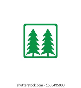 pine tree logo illustration vector design