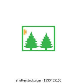 pine tree logo illustration vector design