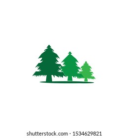 pine tree logo illustration vector design