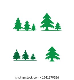 pine tree logo illustration vector design