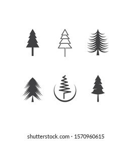Pine tree logo ilustration vector design