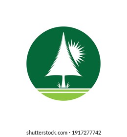 Pine tree logo images illustration design