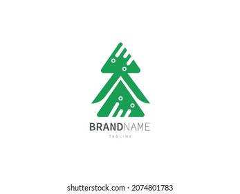 Pine tree logo for informatics and technology